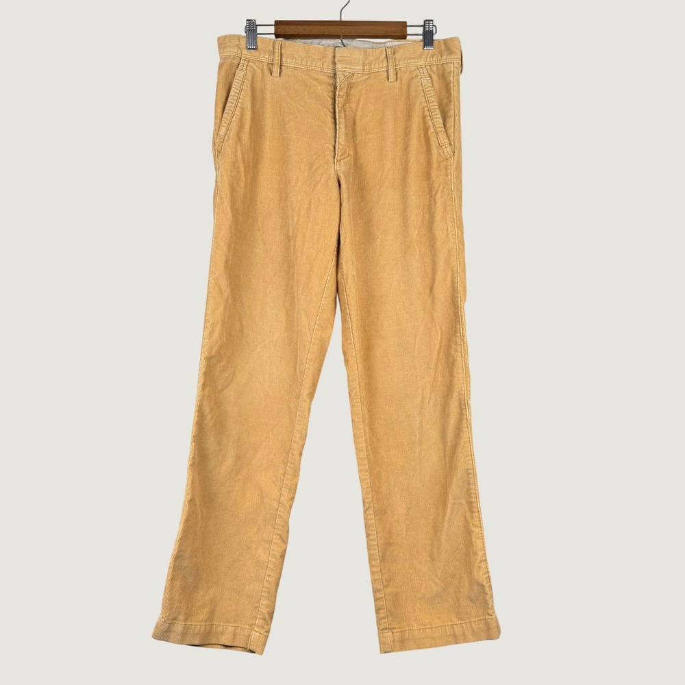Haggar Life Corduroy Khaki Pants Mens 32x32 Tan Chino Academic Preppy Heritage